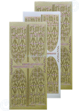 Image de LeCreaDesign® sticker vitrail d'église pearl d'or