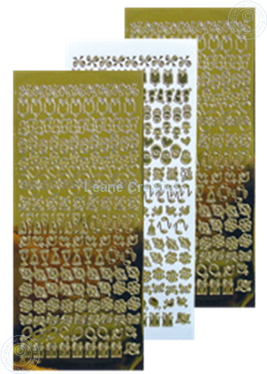 Afbeelding van LeCreaDesign® kantornament sticker mirror goud