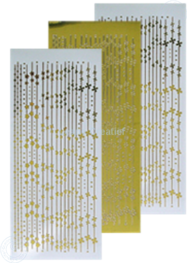 Picture of Lines stickers mirror gold