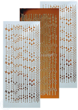 Image de Sticker de lignes mirror copper