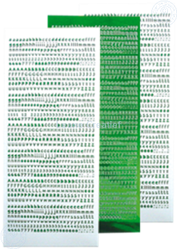 Image de LeCreaDesign® Alphabet sticker mirror green
