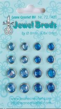 Afbeeldingen van Jewel brads dark blue / light blue