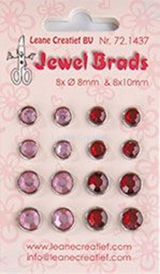 Image sur Jewel brads bordeaux / light pink