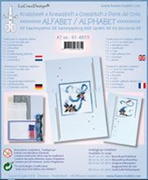 Afbeeldingen van Alfabet kruissteek kaartborduur kit met kraaltjes #2