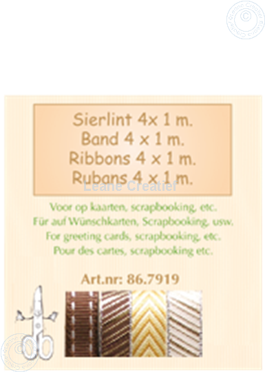 Bild von Band 4x1 m braun gold farben