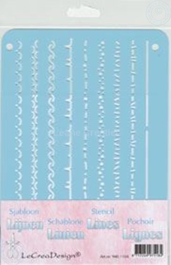 Afbeelding van LeCreaDesign® Lijnsjabloon fun lines