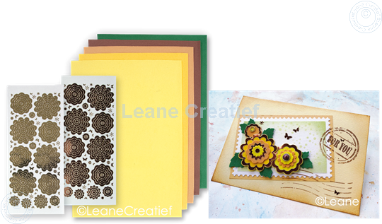 Bild von Sticker & Foam Blumen Set 4 Gelb 