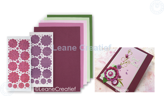 Picture of Sticker &  Foam Flowers Set 3 burgundy Pink