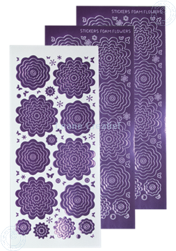 Bild von Nested Flower Sticker mirror violet