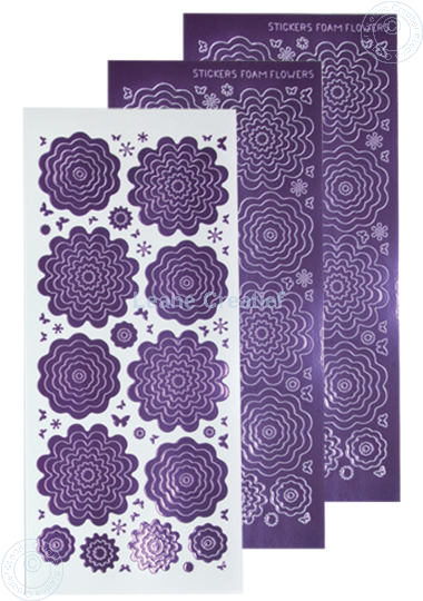Afbeelding van Nested Flower Sticker mirror violet