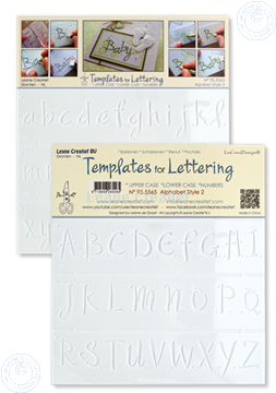 Afbeeldingen van 2 Templates for Handlettering Alphabet style 2, Upper case+ Lower case+Numbers