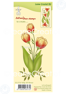 Afbeeldingen van Clear stamp 3D Flower Tulip 