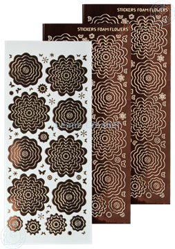 Afbeeldingen van Nested Flower Sticker mirror brown