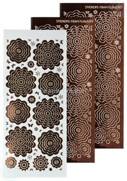 Bild von Nested Flower Sticker mirror brown