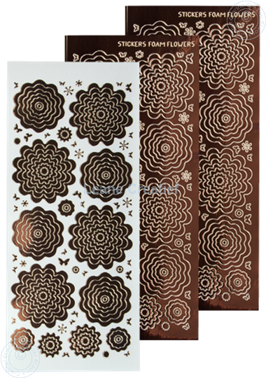 Afbeelding van Nested Flower Sticker mirror brown