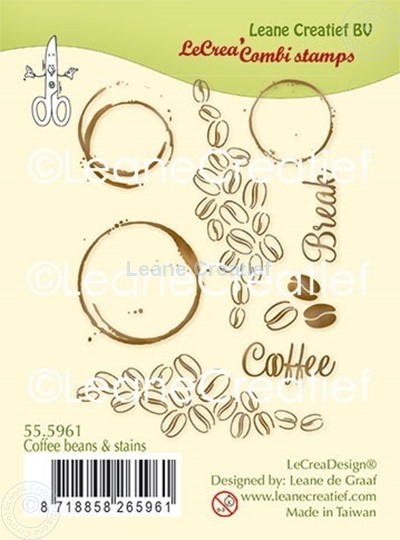 Image sur LeCreaDesign® combi tampon clair Grains de café