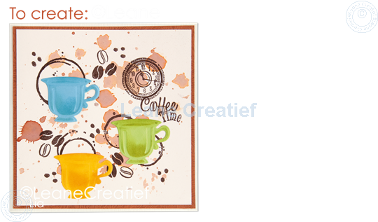 Image sur LeCreaDesign® combi tampon clair Grains de café