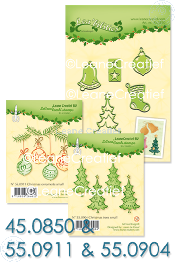 Picture of Set Lea'bilitie & Clearstamp Christmas trees & ornaments