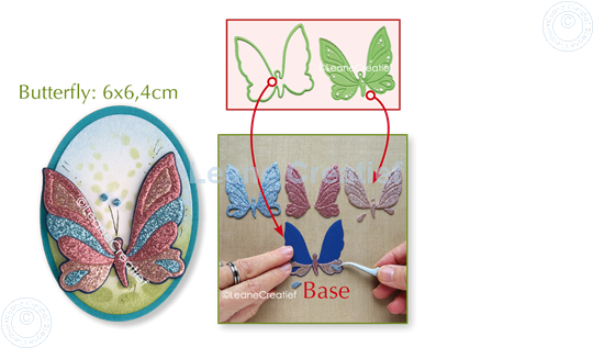 Bild von Lea’bilitie® Patch die Schmetterling  Präge- und Schneideschablone