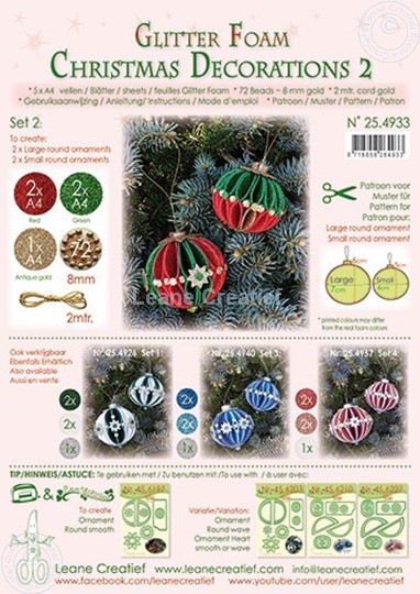 Picture of Glitter Foam Christmas Decorations Set 2