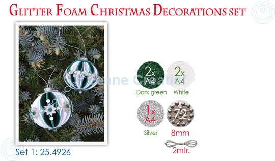 Image sur Glitter Foam Boule de Noël décoration Set 1, 