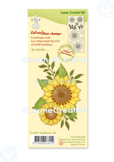 Picture of LeCreaDesign® deco clear stamp Sunflower 3D 
