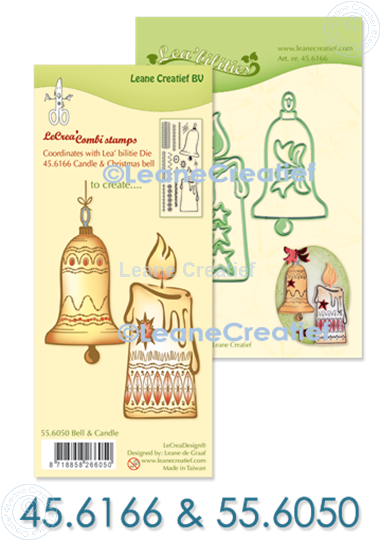 Afbeelding van Set Lea'bilitie & Clearstamp kaars&Kerstbel