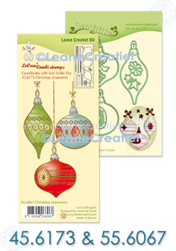 Afbeeldingen van Set Lea'bilitie & Clearstamp kerstornamenten