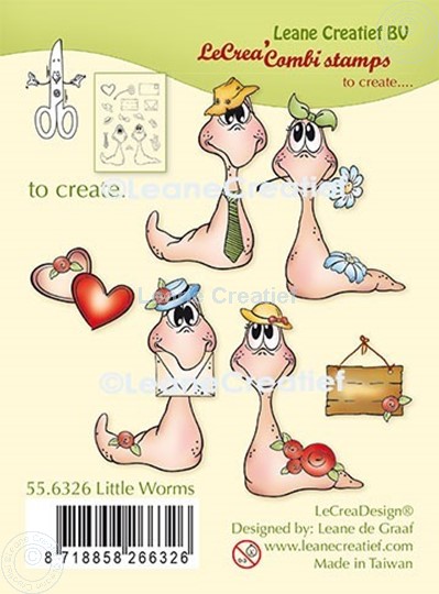 Picture of LeCreaDesign® combi clear stamp Little Worms