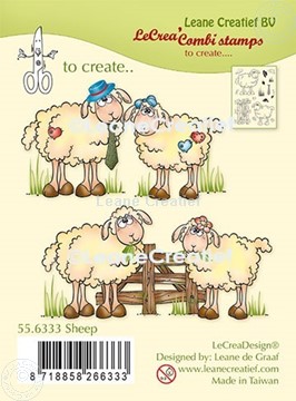 Image de LeCreaDesign® combi tampon clair Moutons