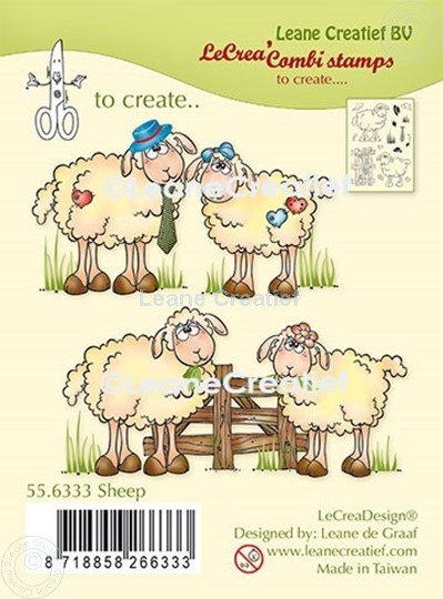 Afbeelding van LeCreaDesign® combi clear stamp Schapen