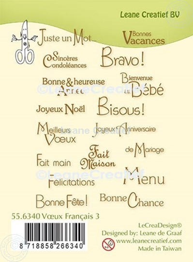 Picture of LeCreaDesign® combi clear stamp French words 3