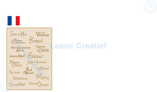 Picture of LeCreaDesign® combi clear stamp French words 3