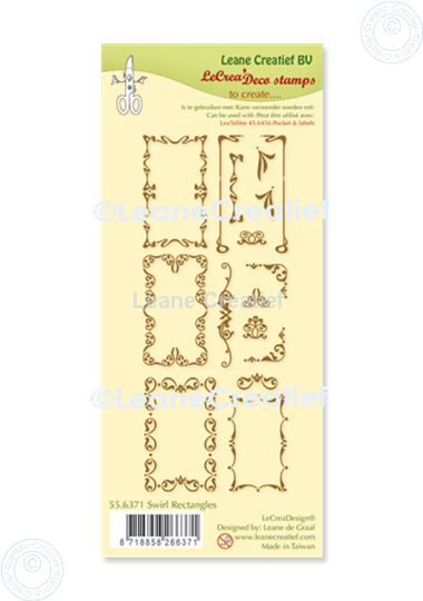 Image sur LeCreaDesign® combi clear stamp décorations rectangles