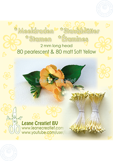 Afbeelding van Meeldraden 2mm,  80 matt & 80 pearl Soft yellow