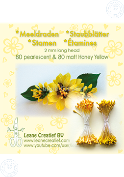 Picture of Stamen 2mm,  80 matt & 80 pearl Honey yellow