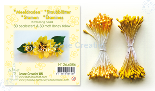 Picture of Stamen 2mm,  80 matt & 80 pearl Honey yellow