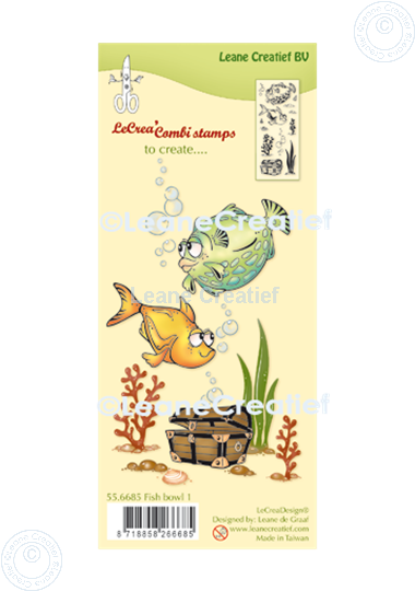 Picture of LeCreaDesign® combi clear stamp Fish 1.