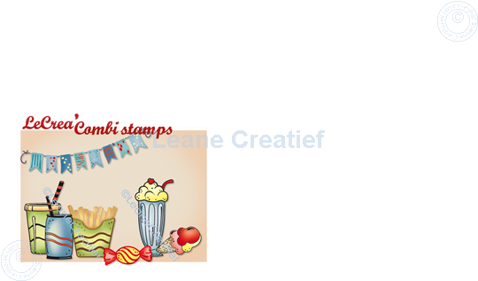 Picture of LeCreaDesign® combi clear stamp Party & snacks