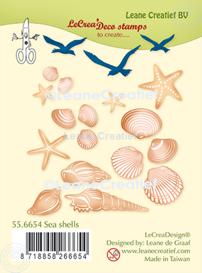 Afbeelding van LeCreaDesign® deco clear stamp Zee schelpen