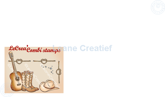 Bild von LeCreaDesign® Kombi Silikon Stempel Cowboys und Line tanzen