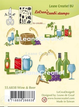 Bild von LeCreaDesign® Kombi Silikon Stempel Wein und Bier