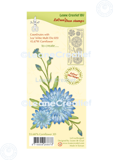 Afbeelding van LeCreaDesign® deco clear stamp Korenbloem 3D