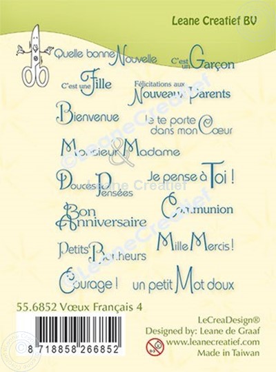 Picture of LeCreaDesign® combi clear stamp French words 4.