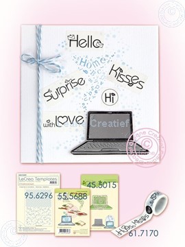 Afbeeldingen van Laptop with Washi text
