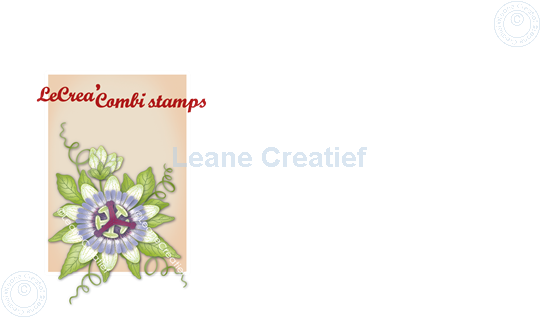 Picture of LeCreaDesign® combi clear stamp Passion Flower 3D