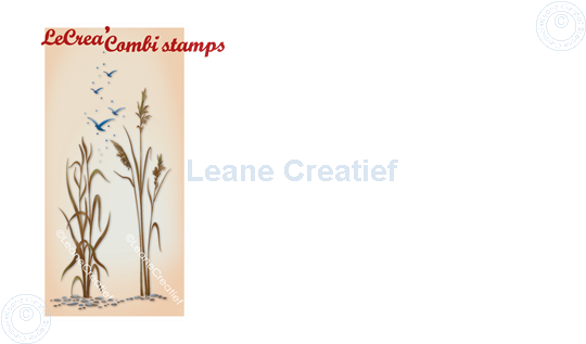 Afbeelding van LeCreaDesign® combi clear stamp Waterkant - riet