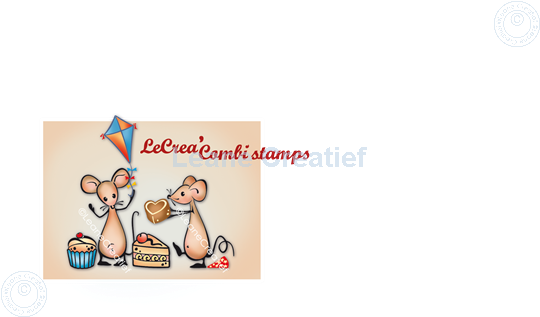 Picture of LeCreaDesign® combi clear stamp Mice party