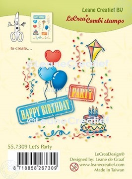 Bild von LeCreaDesign® Kombi Silikon Stempel Let's Party