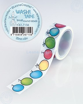 Image de Washi tape petit labels rondes, 20mm x 5m.